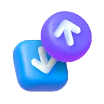 Icon adjusting height with up and down arrows