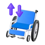 Wheelchair and up-down arrow icon