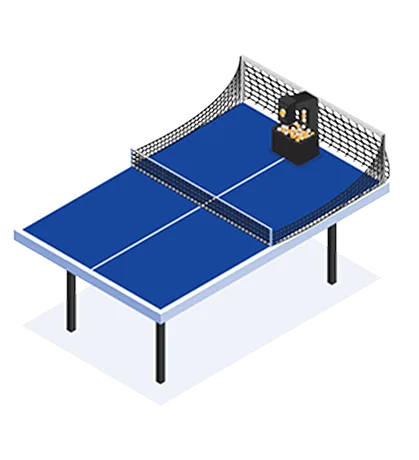 A robot table tennis machine that feeds and collects balls automatically