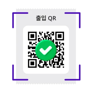Scanning the QR code at the store entrance